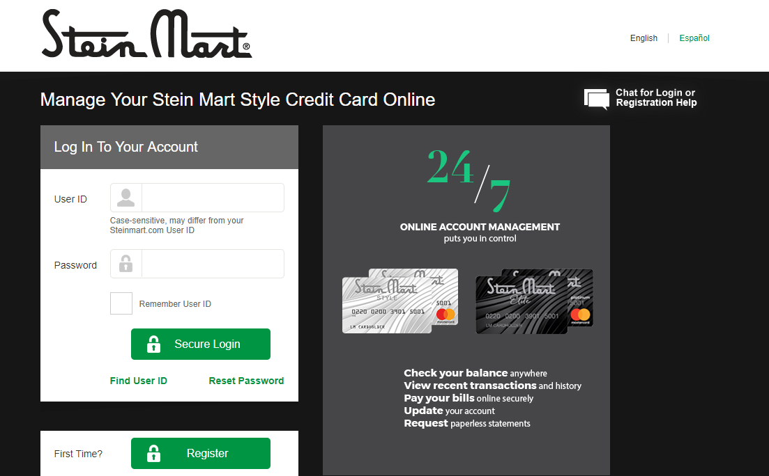 Manage Your Stein Mart Credit Card Account