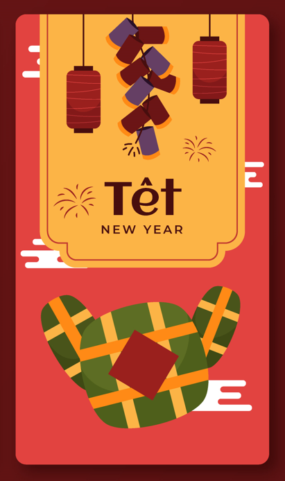 Mẫu thiết kế Happy New Year : Tạo không khí mùa xuân rộn ràng (2) 