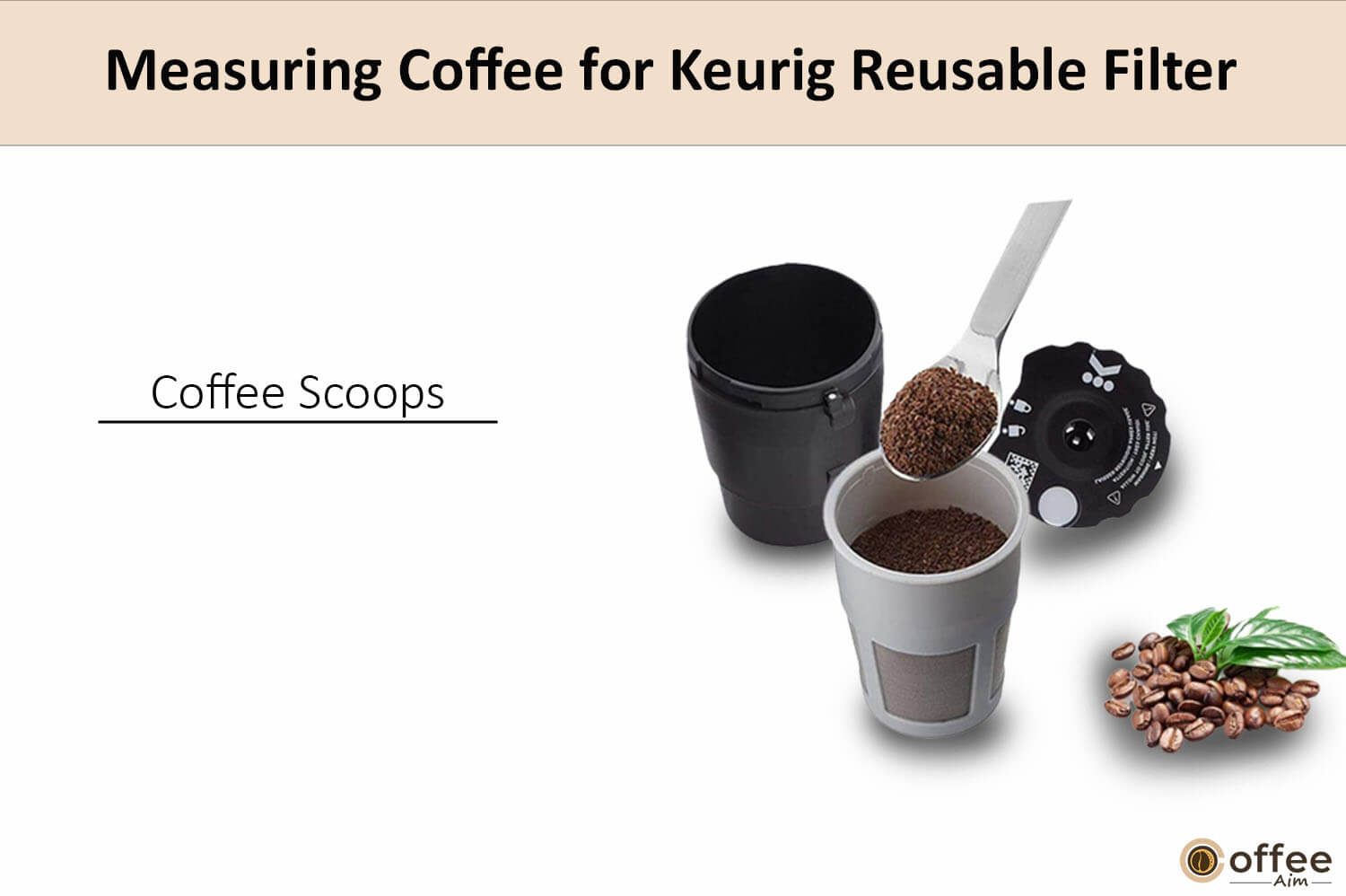 In this picture, I'm illustrating the measuring coffee for keurig reusable filter.