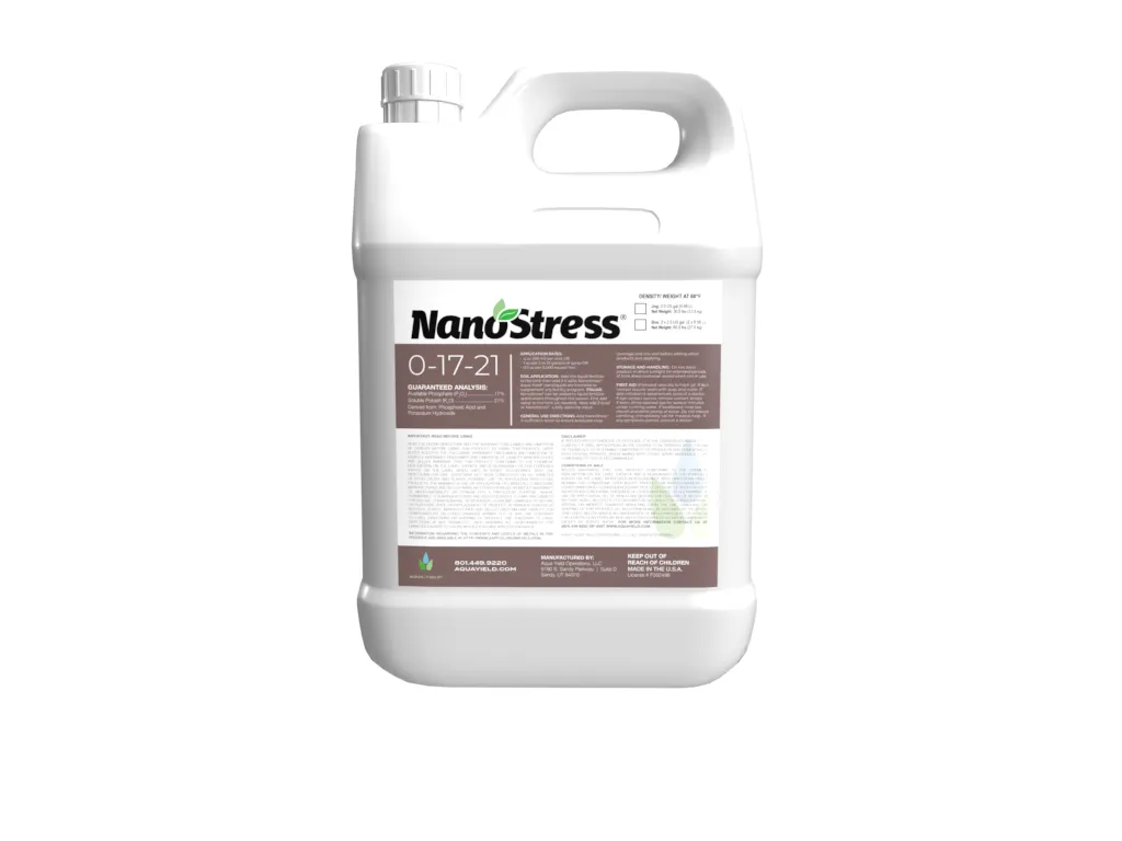NanoStress is a nano product that helps your existing fertilizer program combat abiotic and biotic stressors.