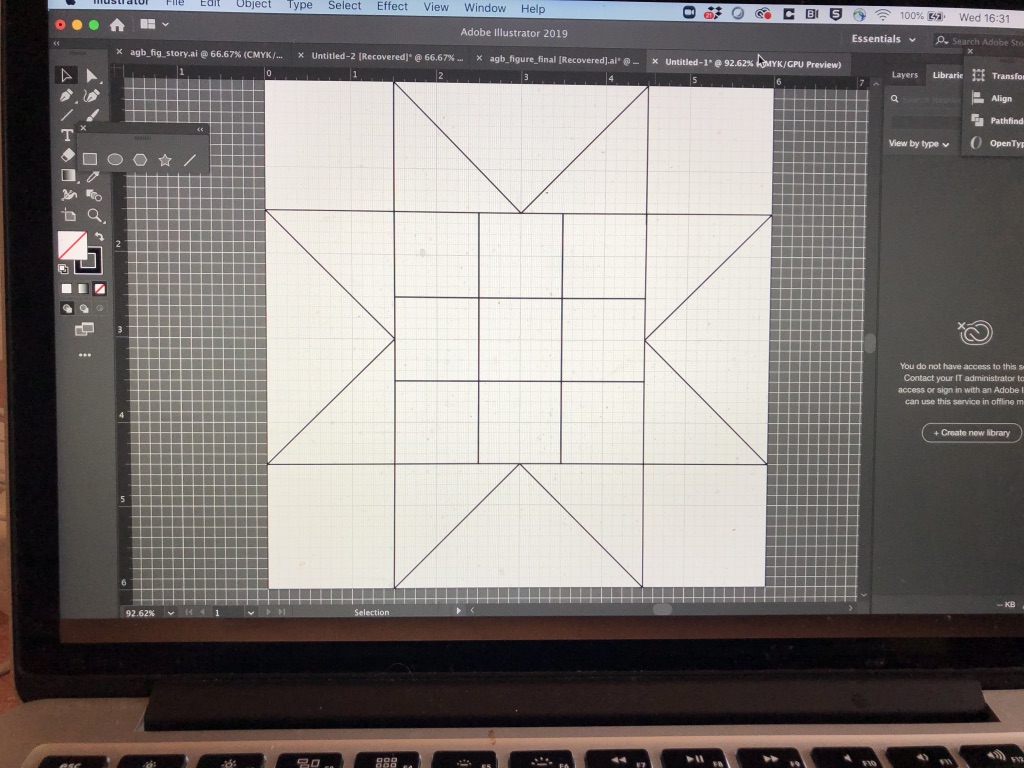 A quilt design on a computer screen 