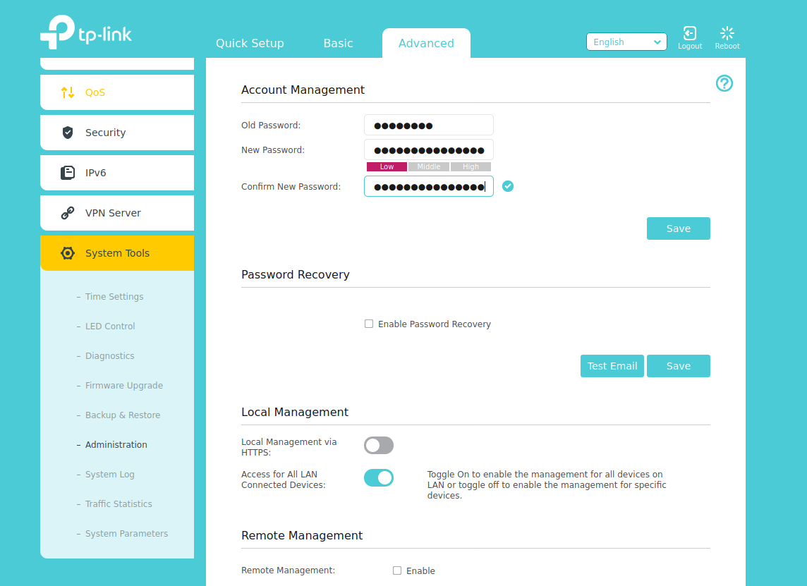 Changing Router Login Password to TP-Link Router - RISE