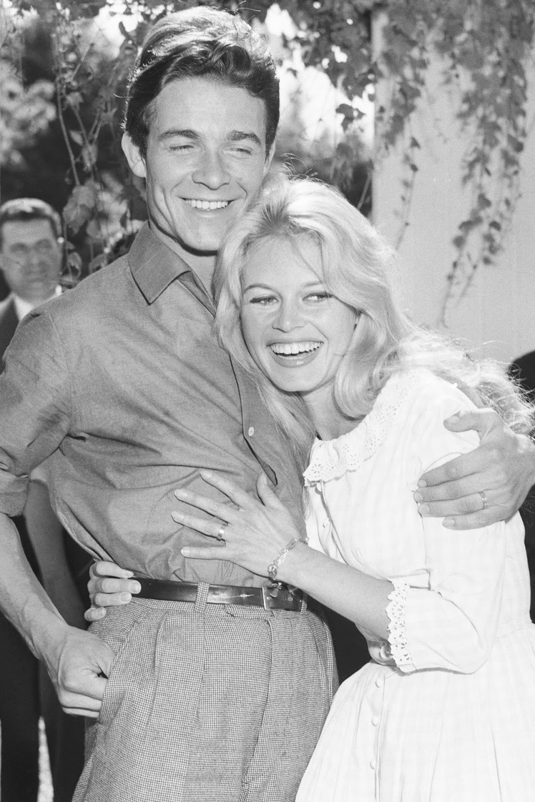 Brigitte Bardot at her wedding to Jacques Charrier June 18 1959