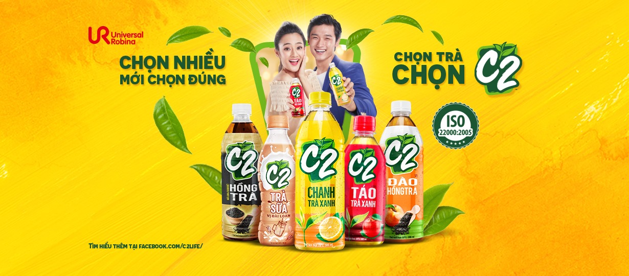 Trà xanh C2 ra mắt 2 hương vị mới đập tan cơn khát mùa hè