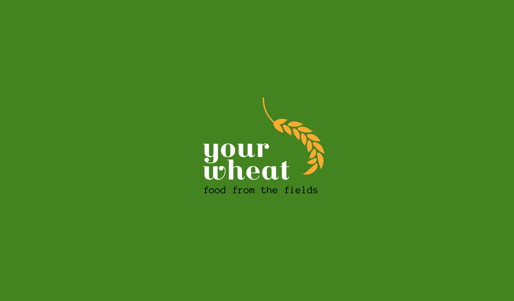 Logo biologique vert épi de blé