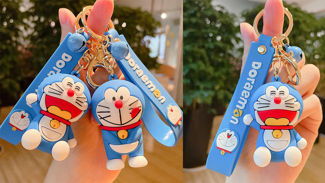 adorable Doraemon keychain rubber custom corporate gifts and promotional items