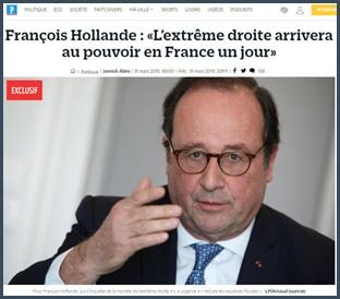 Parisien François Hollande extrême droite arrivera au pouvoir un jour