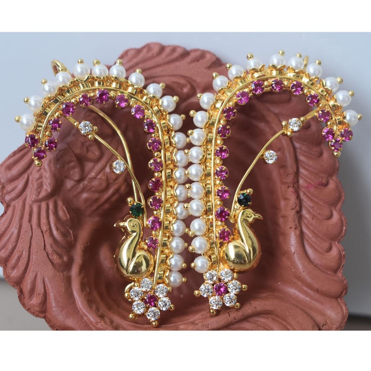 Earrings Full Karwari Kaan Moti - Rishabh Gold