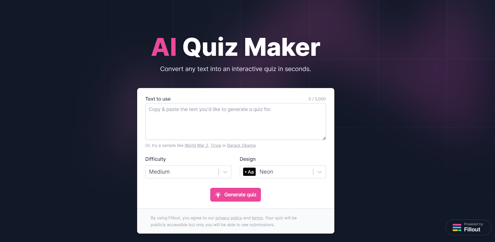 AI Quiz Maker