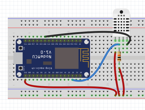 Anschluss DHT22 am ESP8266