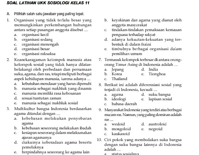 Kunci Jawaban Soal Pkn Kelas 11 Semester 1