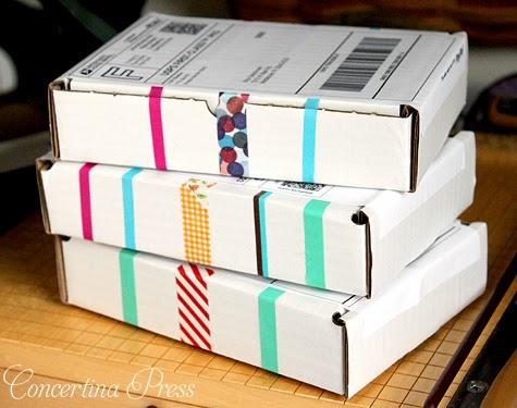 Concertina Press - Stationery and Invitations: Using Washi Tape instead of  Packing Tape