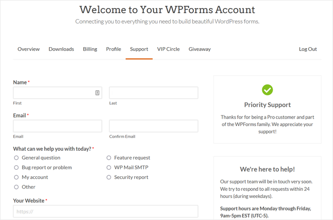 wpforms support