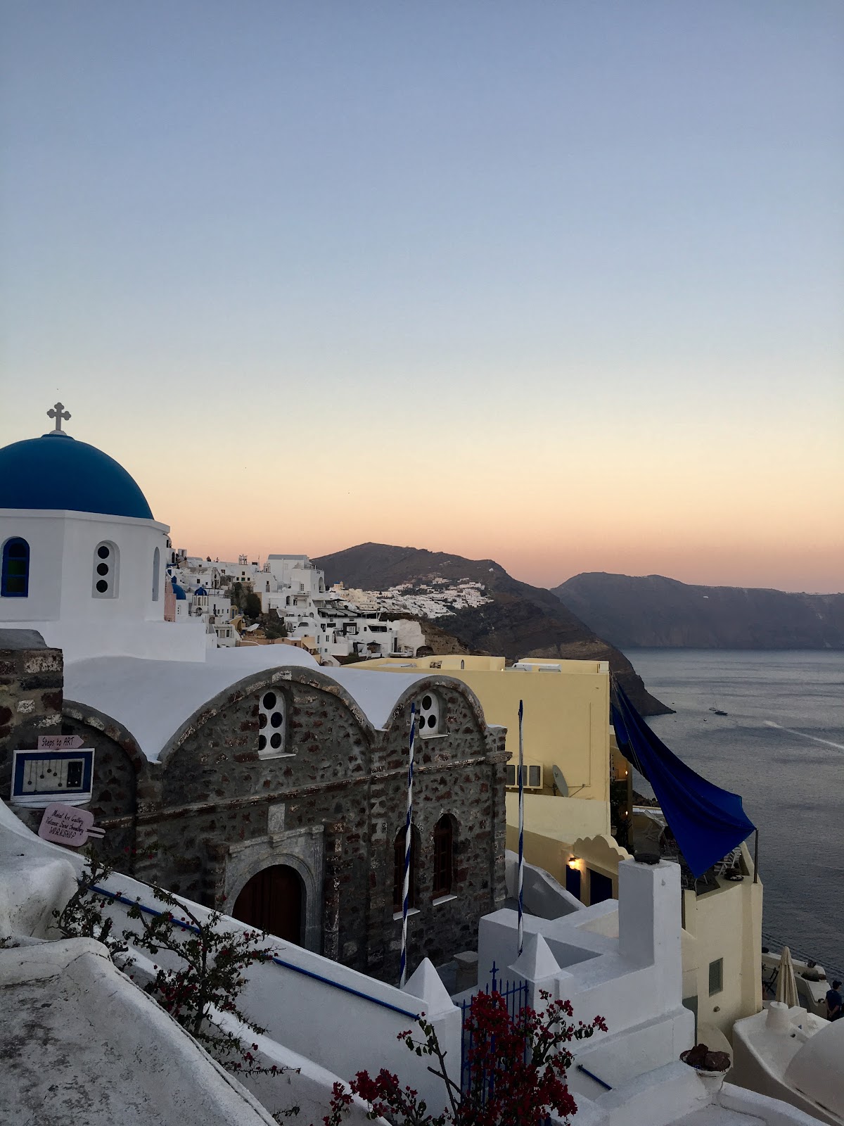 sunset in oia