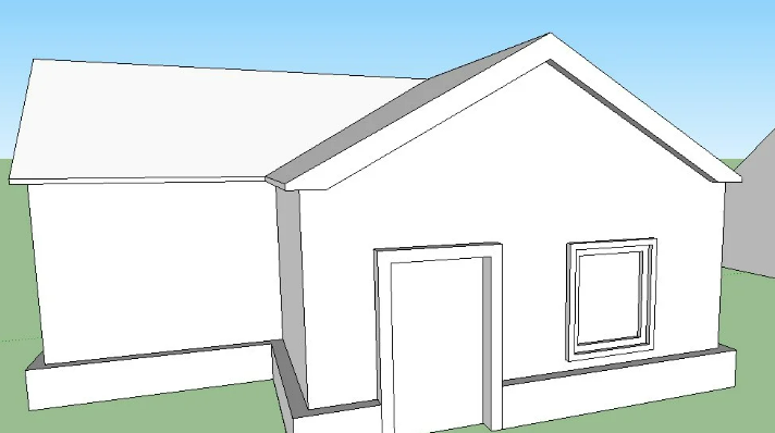 Simple 3d model of house