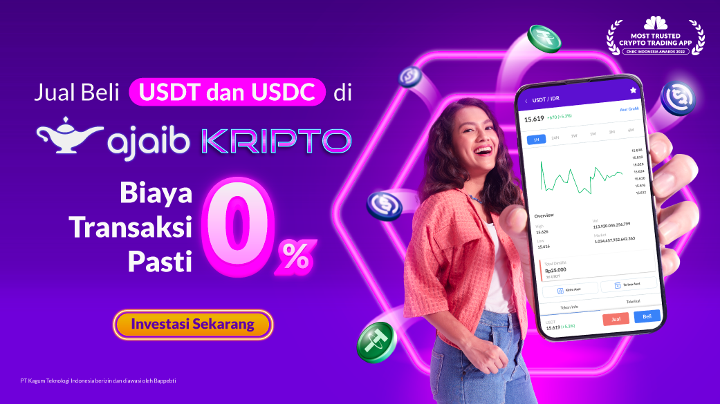 jual beli USDT dan USDC di ajaib Kripto