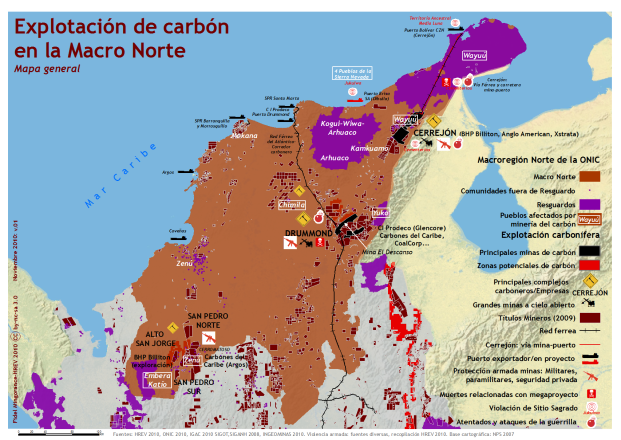 Colombia es el quinto país exportador del carbón. A pesar de que no es un país petrolero conserva un buen porcentaje de producción de hidrocarburos destinados a la exportación y tiene interconexiones eléctricas con Ecuador y Venezuela que han permitido superar los 135 millones de dólares en la exportación de energía.
