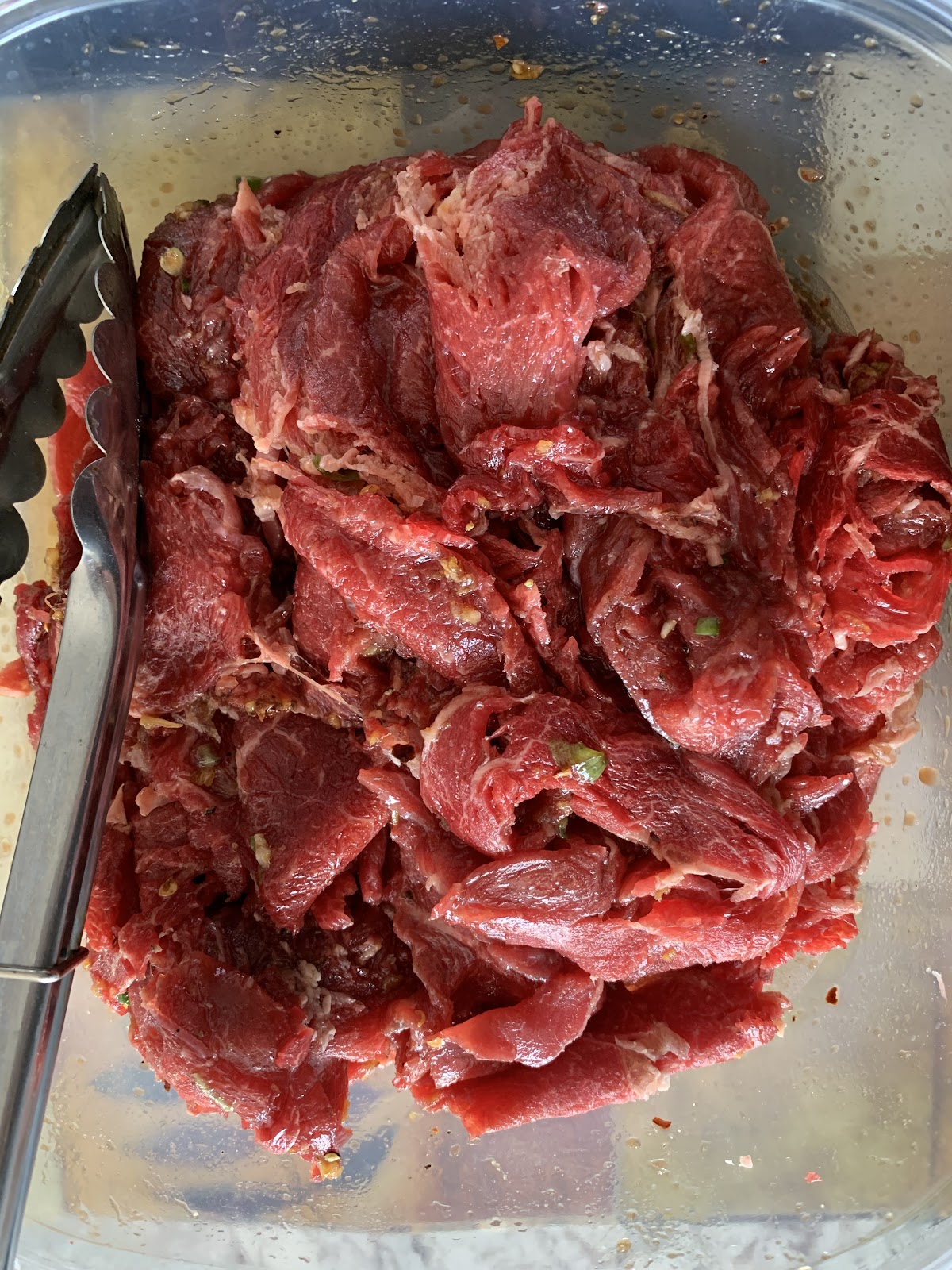 marinated beef