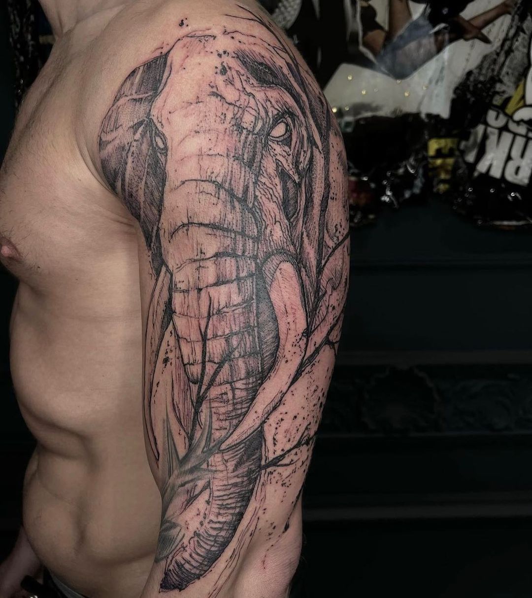 Elephant Half Sleeve Tattoos