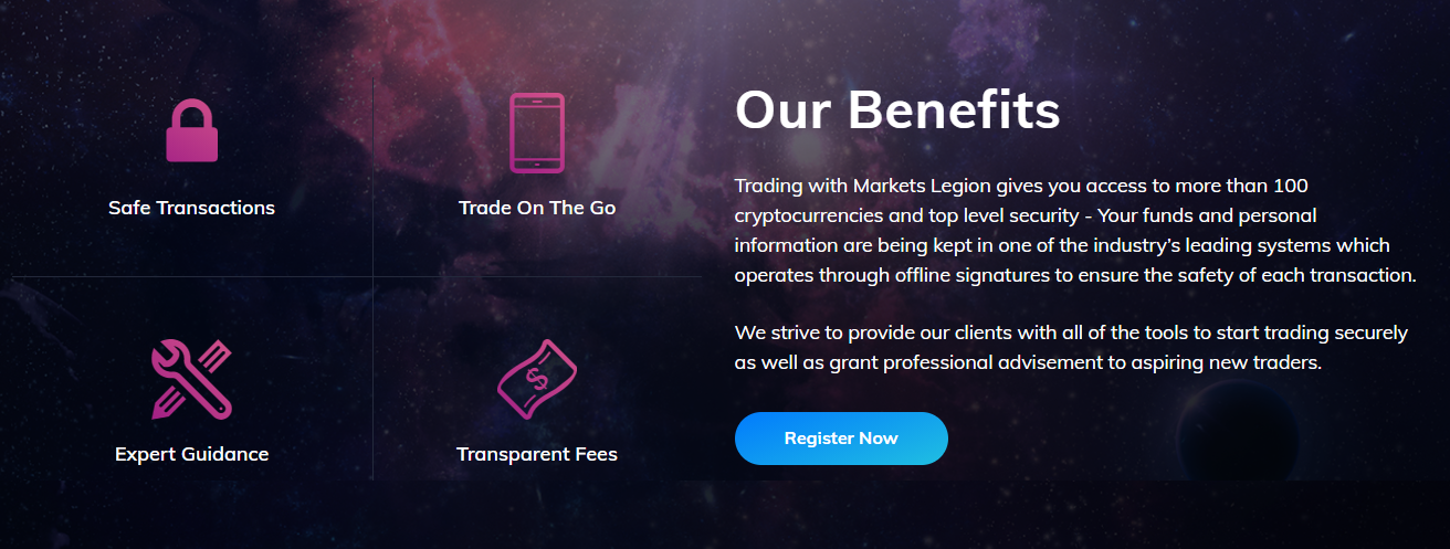 Markets Legion trading benefits