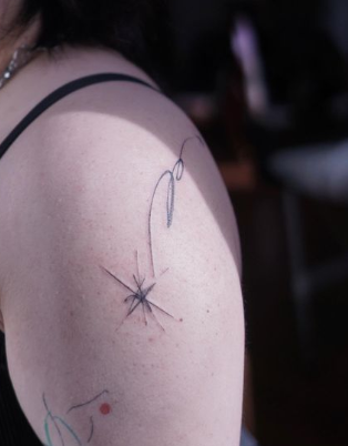 Scribbled Star Tattoo