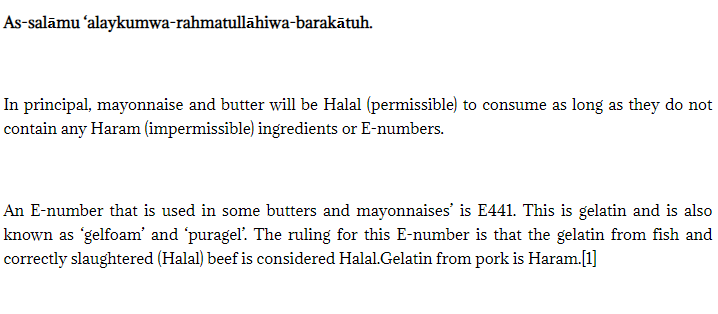 is butter halal or haram?