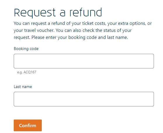 request klm cancellation refund