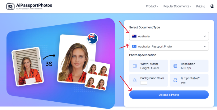 Australian Passport Photo Maker Homepage