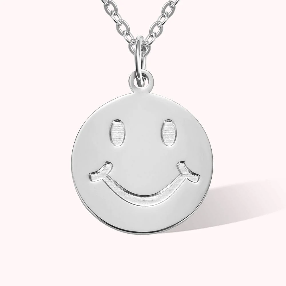 Collier rond en forme de Smiley.