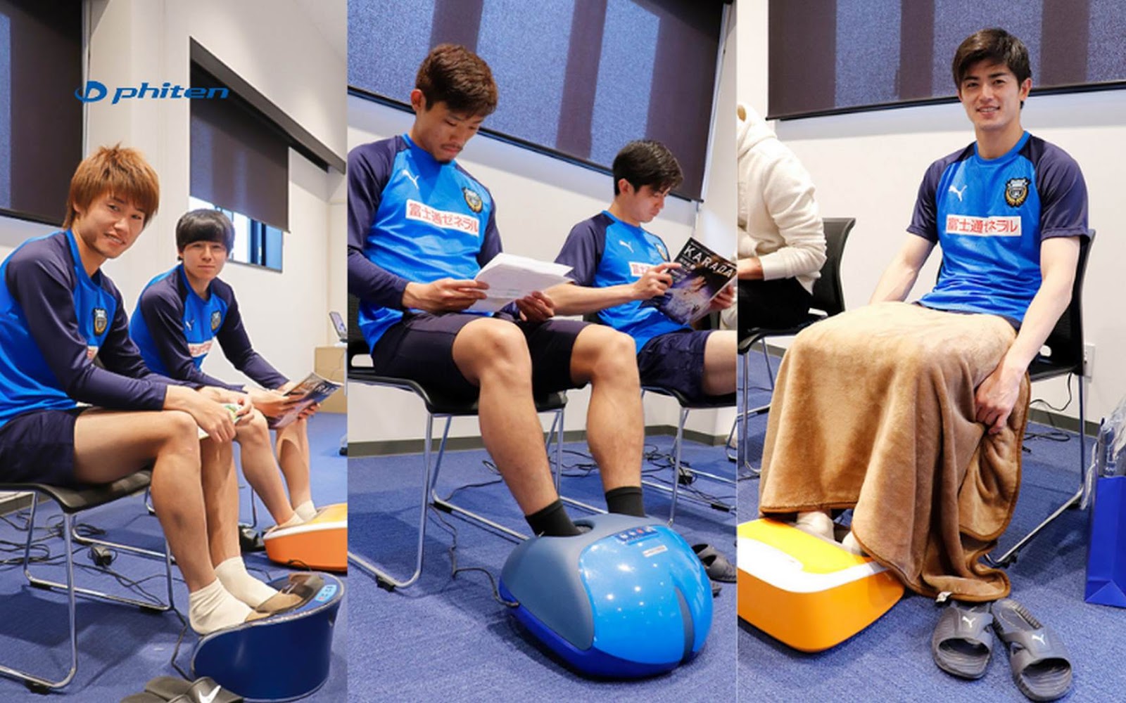 Các vận động viên Nhật Bản sử dụng máy massage Phiten