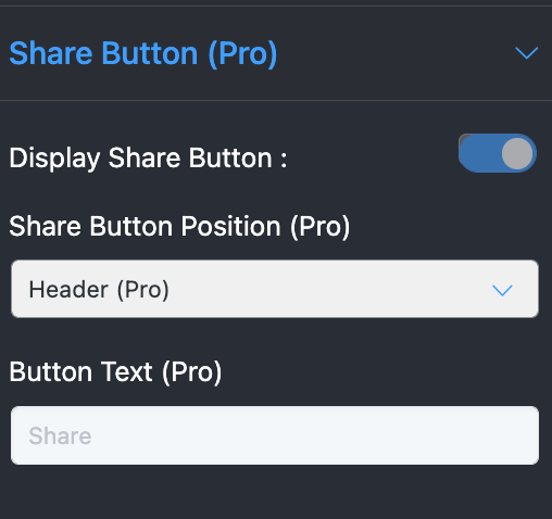 Facebook share button | free vs. pro