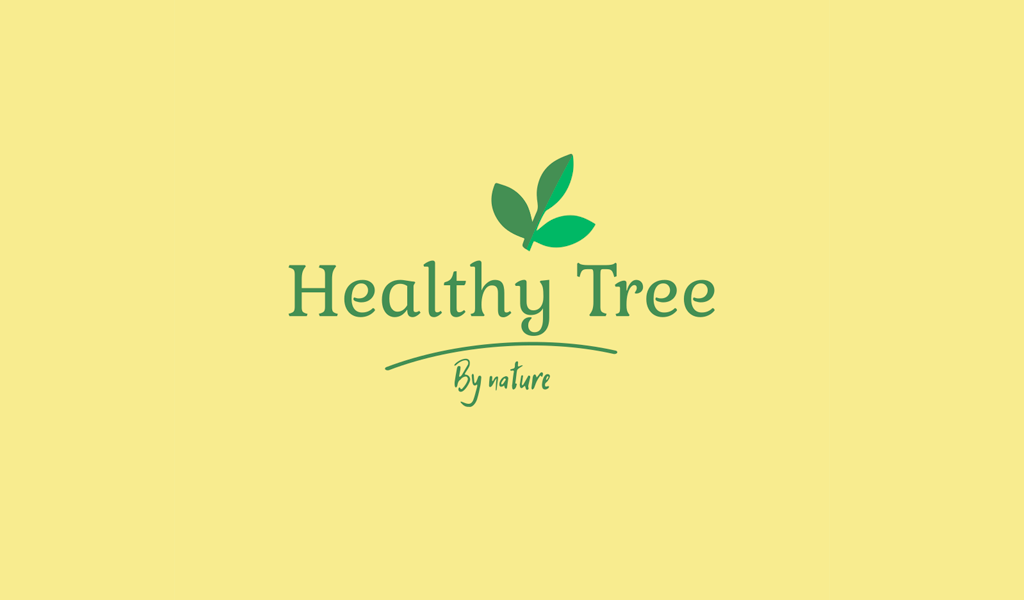 Logotipo orgánico de la planta de hojas verdes