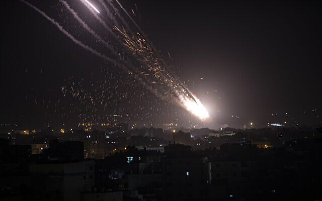 Gaza terrorists fire hundreds of rockets at Israel; IDF pummels Hamas  targets | The Times of Israel