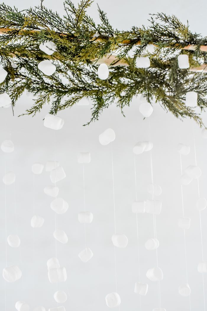 Marshmallow Snowball Bunting Backdrop from a Winter ONEderland 1st Birthday Party on Kara's Party Ideas | KarasPartyIdeas.com (77)