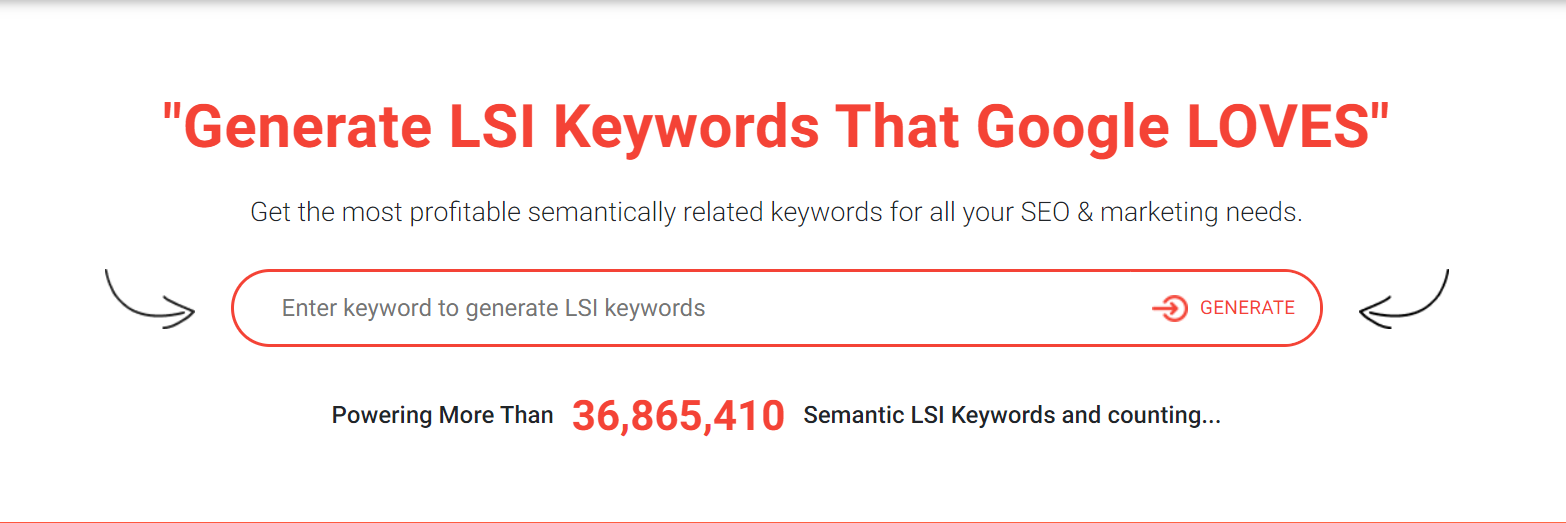 LSI - 1 of the best keyword generator