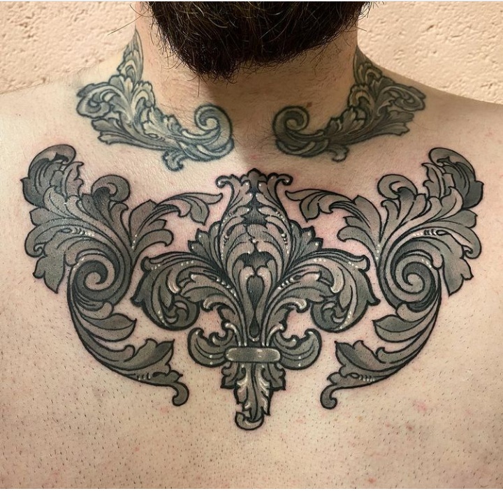 Collar Filigree Tattoos