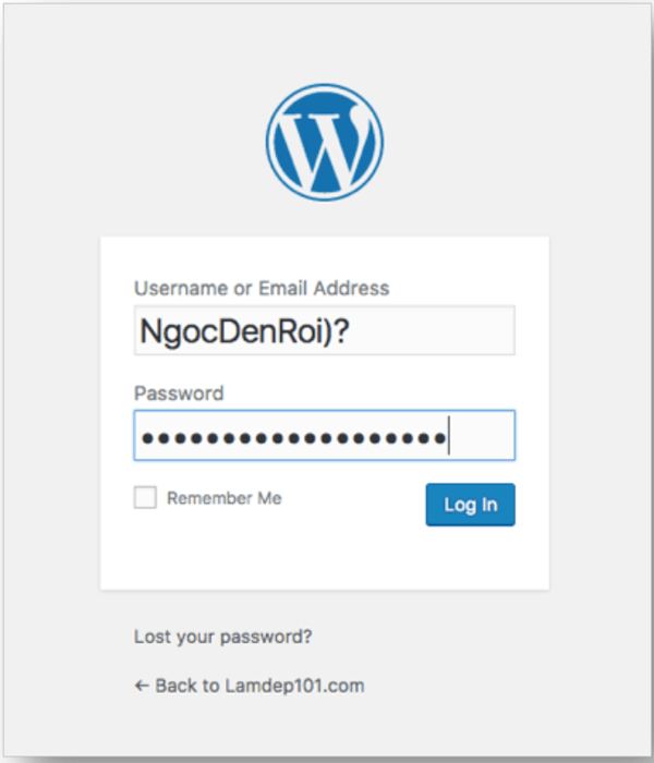 dang nhap trang admin cua wordpress