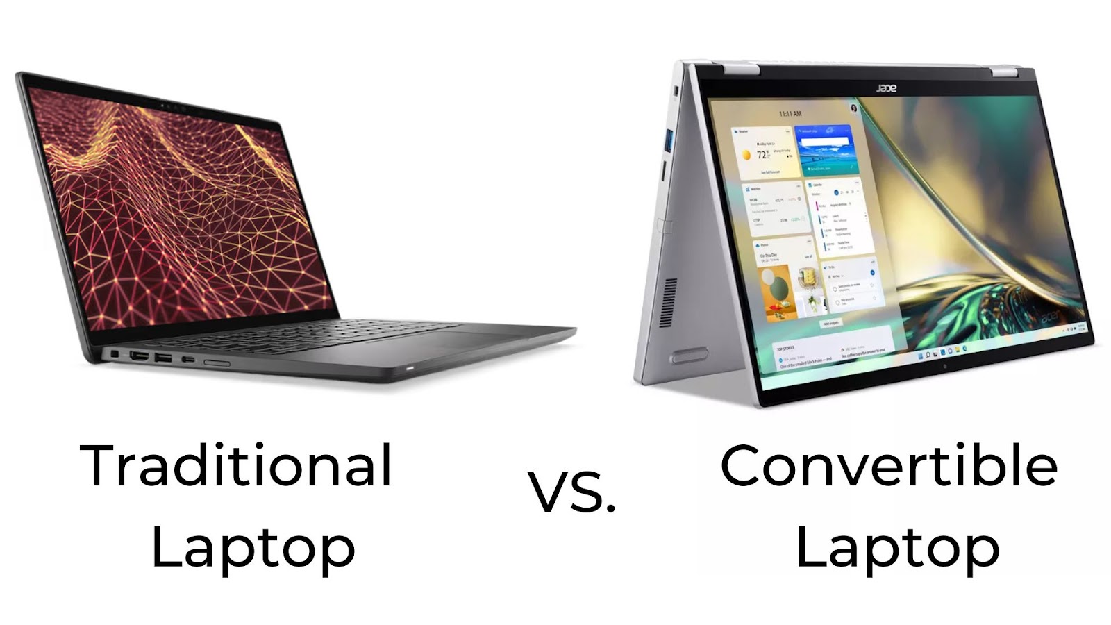 Traditional vs. Convertible Laptop