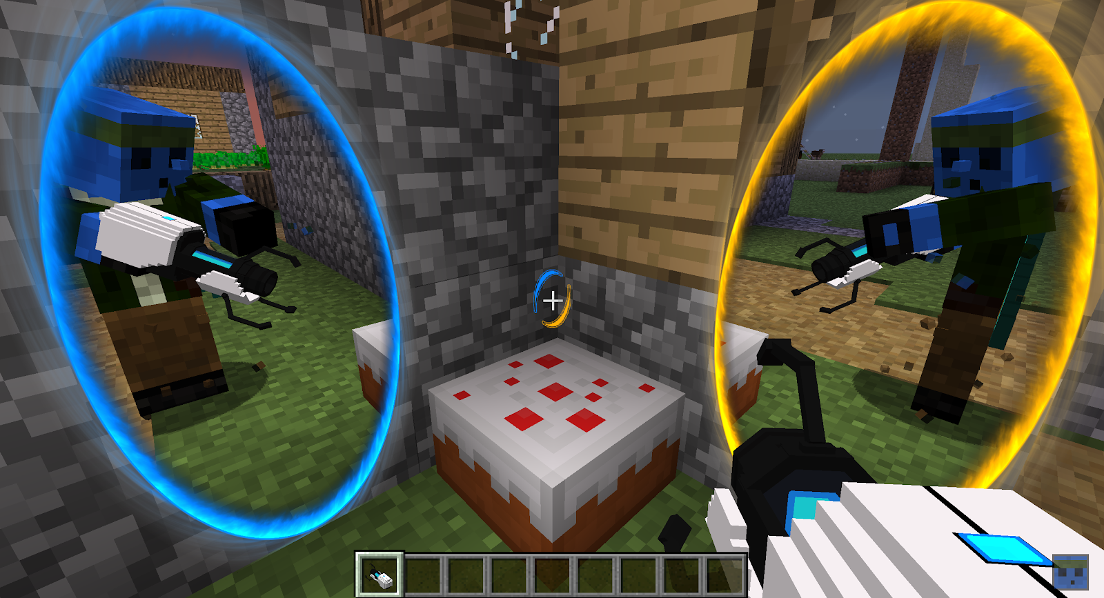 Image result for portal gun mod minecraft