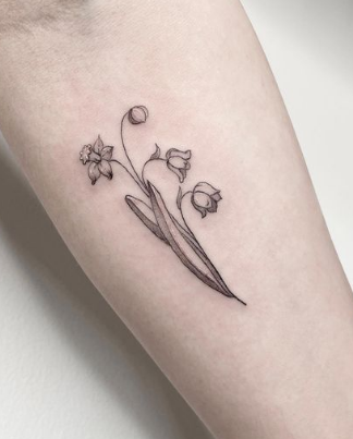 Daffodil Lily Of The Valley Tattoo