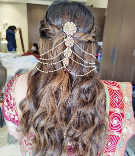 The Bollywood Bride - Open Hairstyle for Lehenga