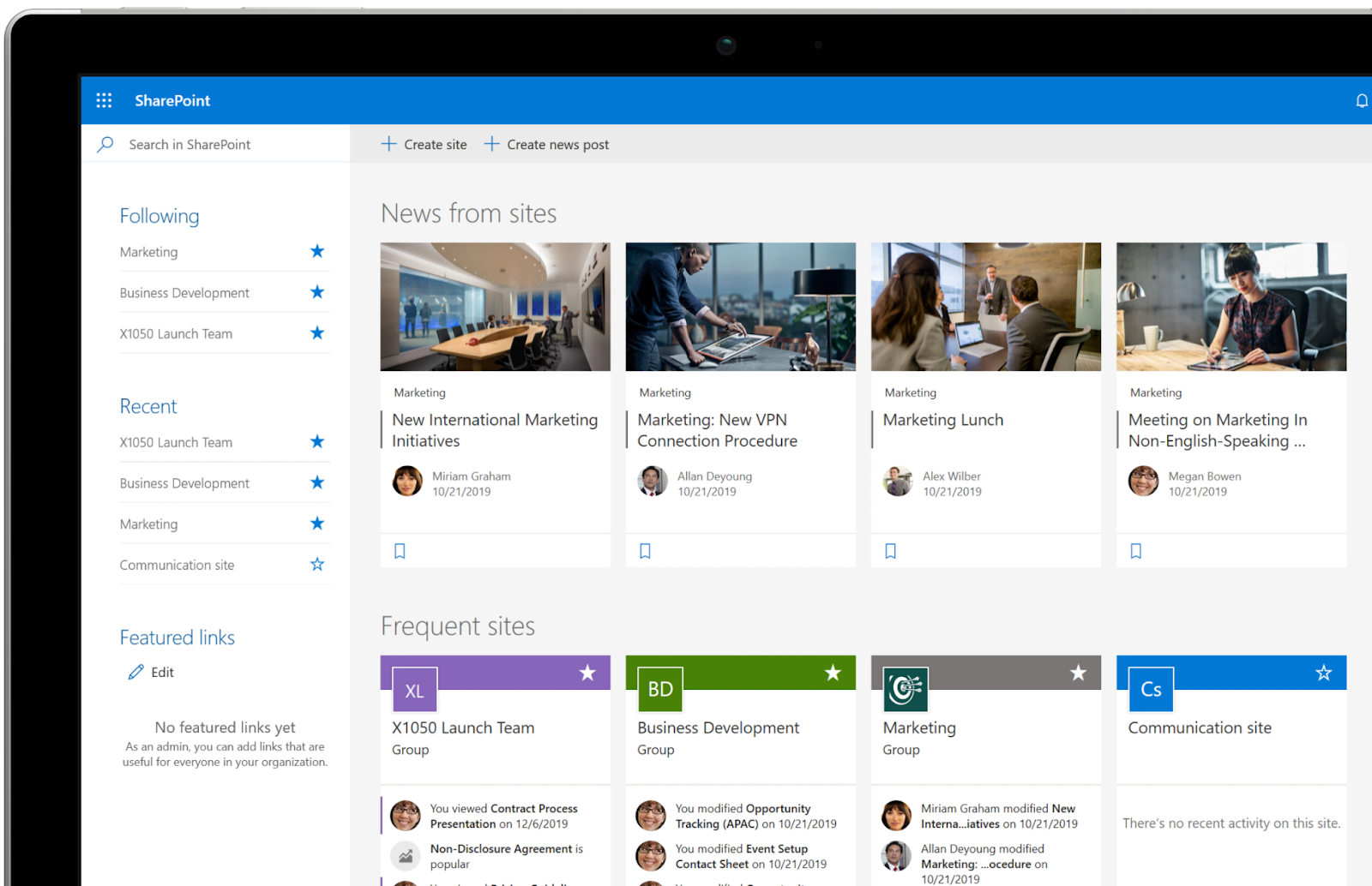 SharePoint cloud storage for teams interface, mobile and website
