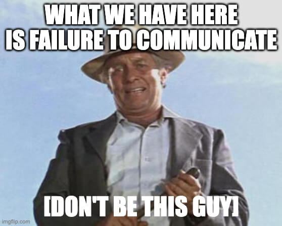 communication with vendors meme