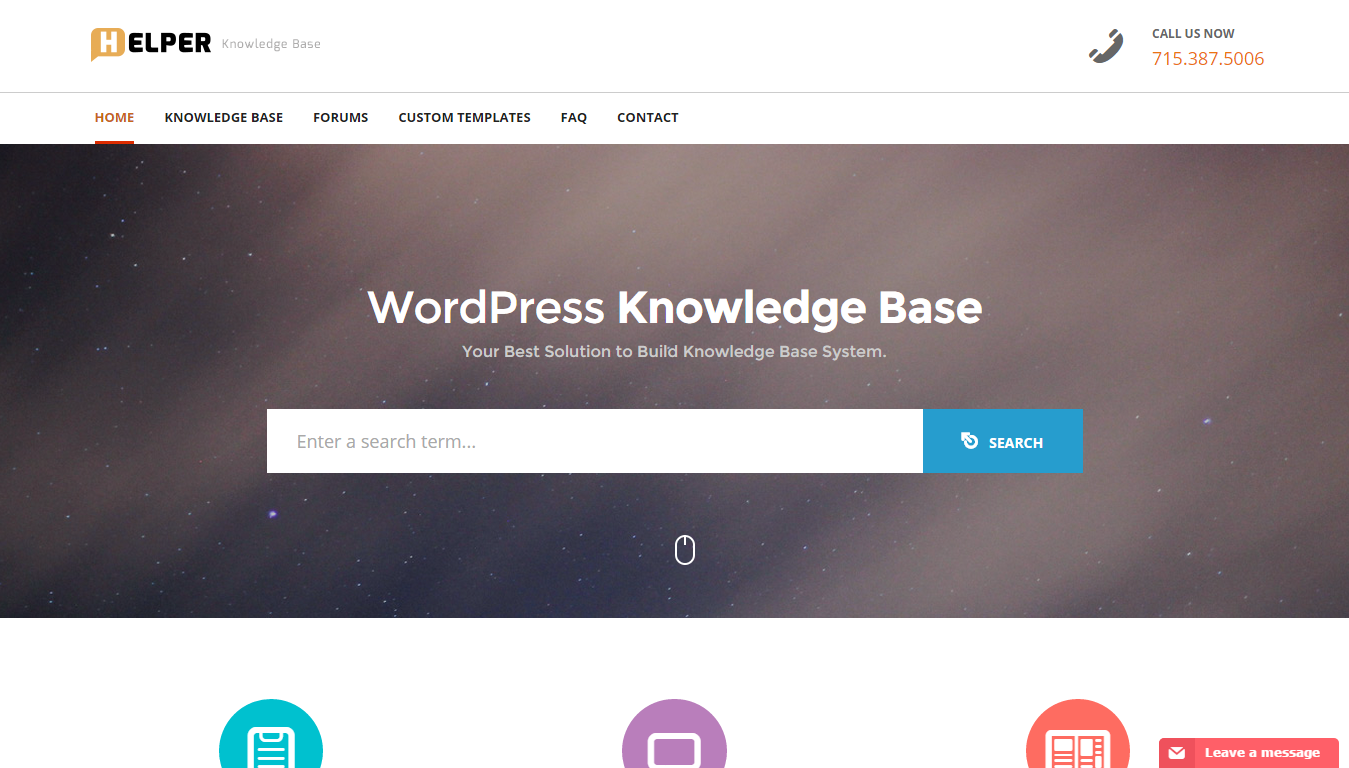 Helper - Base de Conhecimento / Suporte ao Tema WordPress