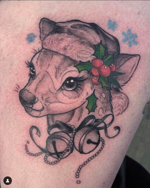 Cute Reindeer Tattoo