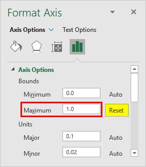 An image showing format axis option