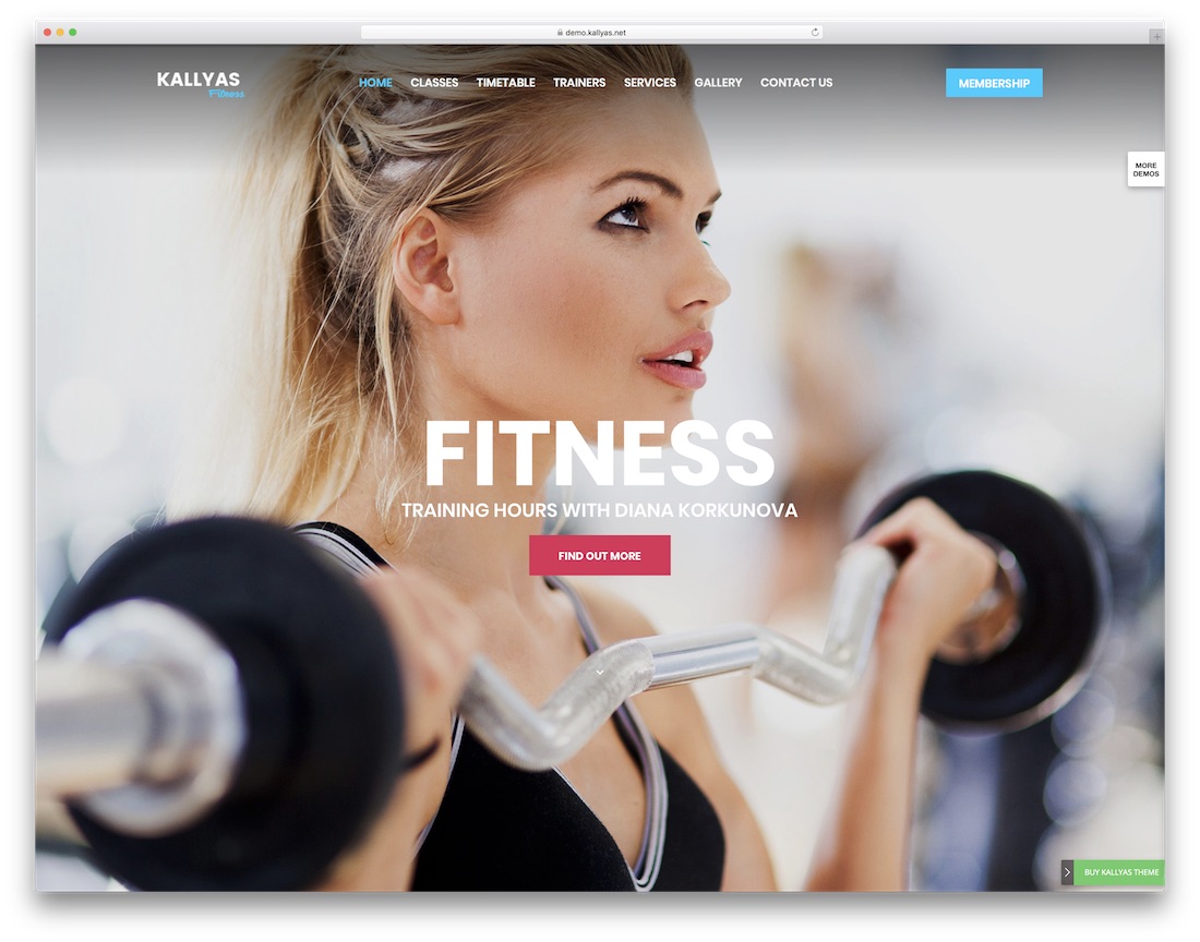 kallyas thème de sports wordpress personnalisable