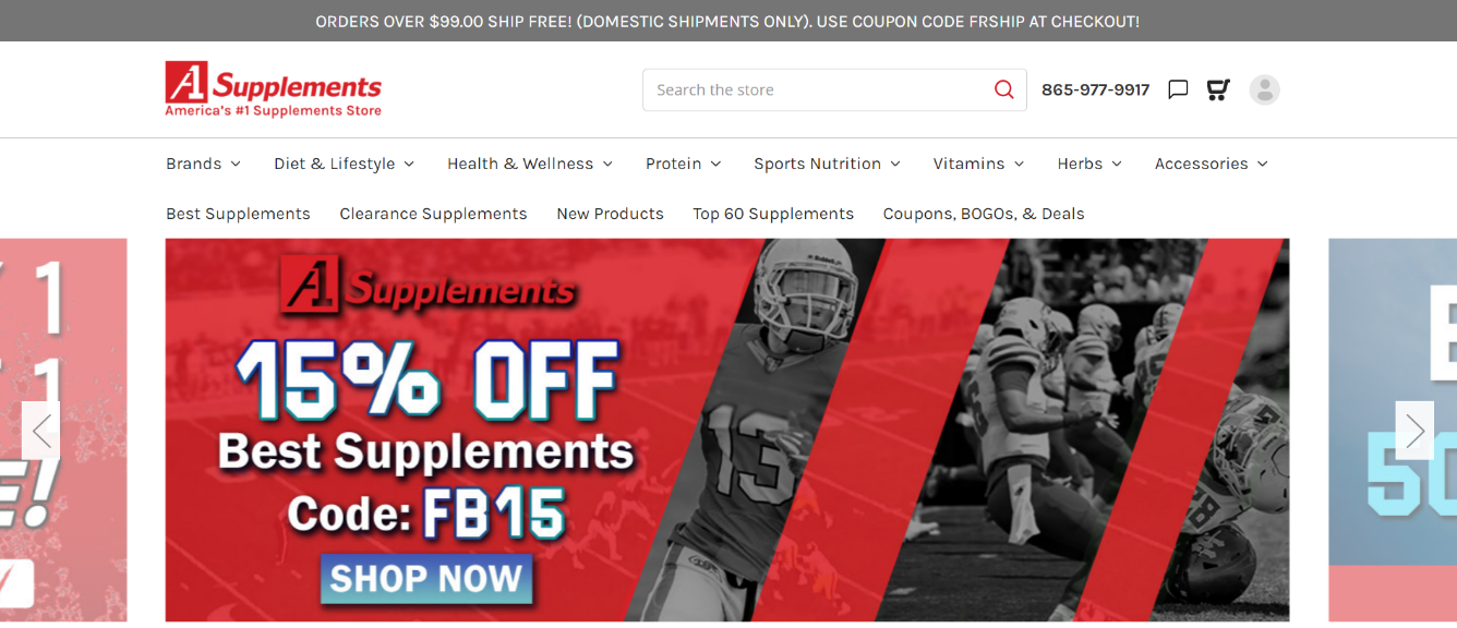 A1 Supplements home page