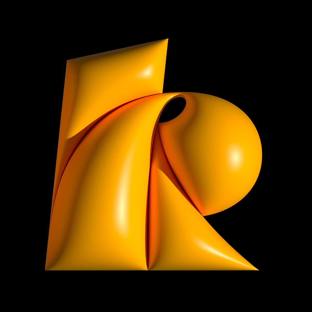3D 3D typography adobe illustrator custom type inflate letters splash screen type typography   yellow