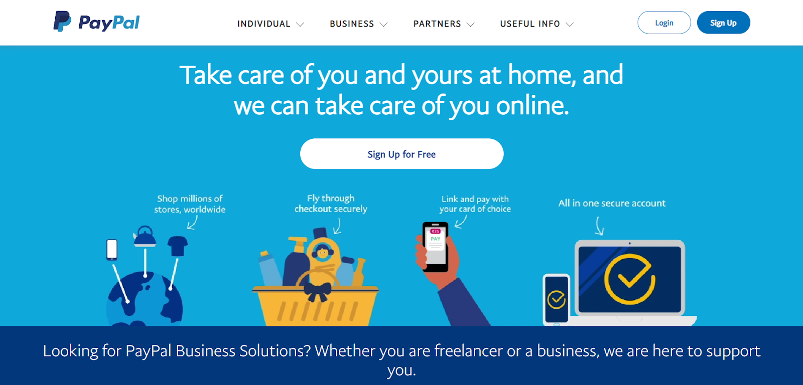 PayPal Homepage